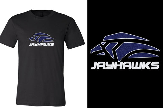 Jayhawks Logo 1 - glitter 2-color Unisex t-shirt