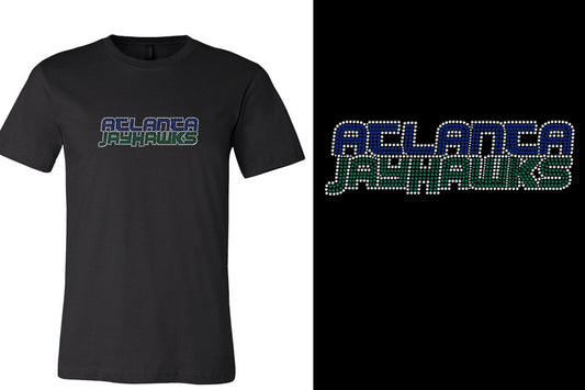 Rhinestones ATLANTA JAYHAWKS stones 3-color Unisex t-shirt