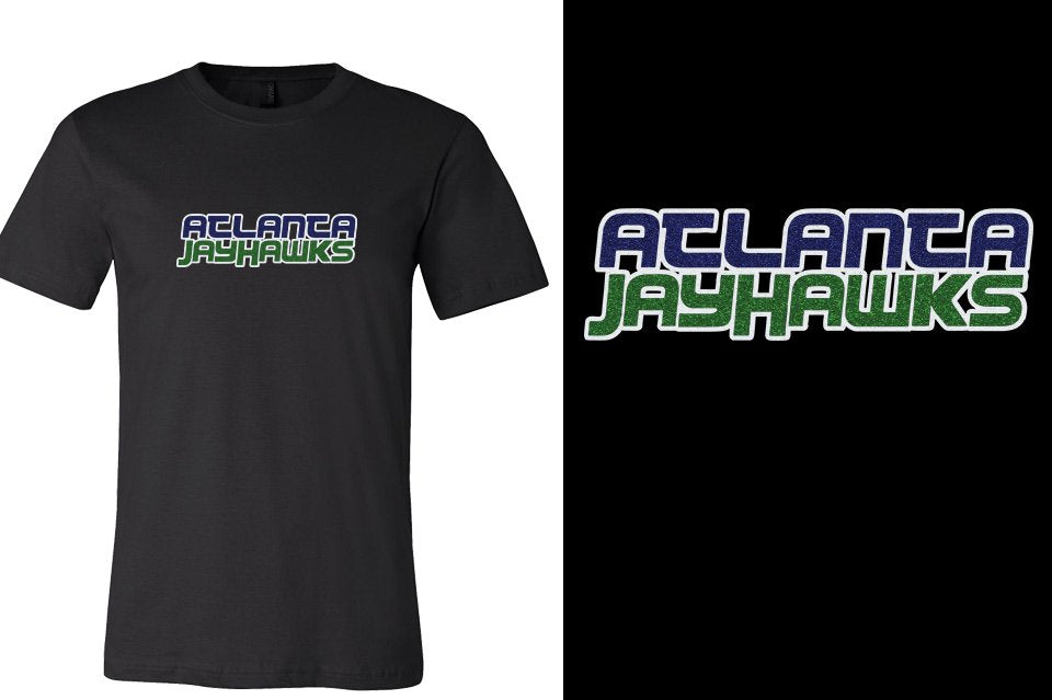ATLANTA JAYHAWKS Logo 2 glitter - 3-color Unisex t-shirt