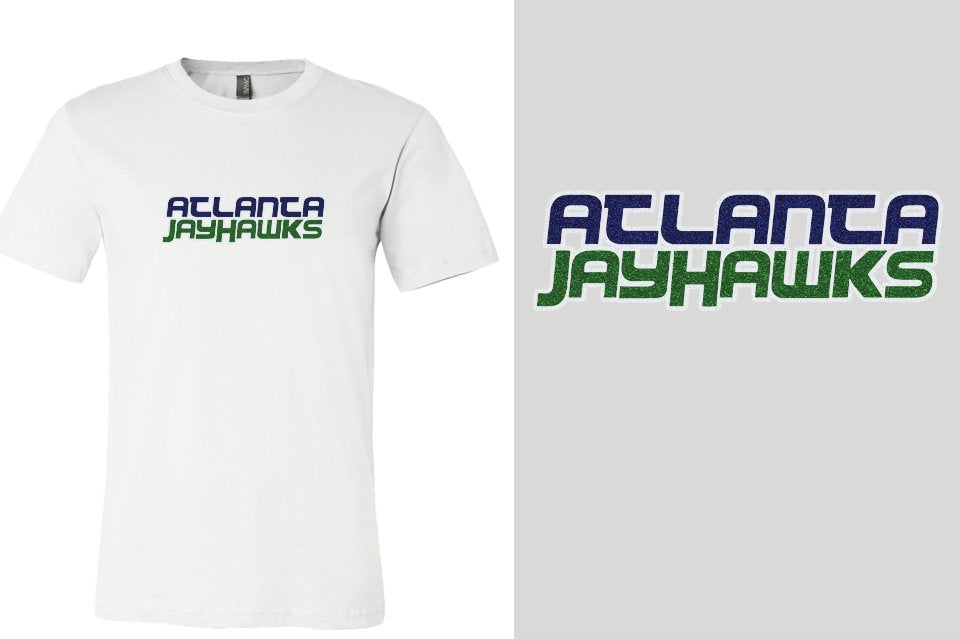 ATLANTA JAYHAWKS Logo 2 glitter - 3-color Unisex t-shirt