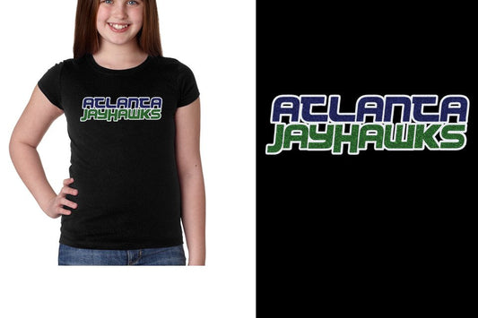 ATLANTA JAYHAWKS Logo 2 glitter - 3-color Girls' Princess T-Shirt