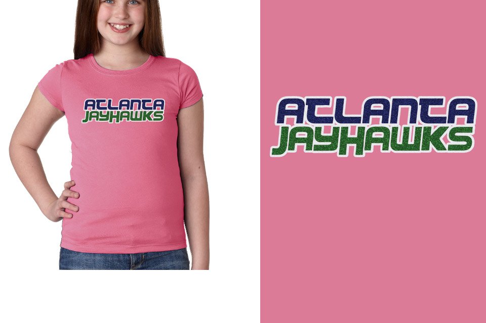 ATLANTA JAYHAWKS Logo 2 glitter - 3-color Girls' Princess T-Shirt