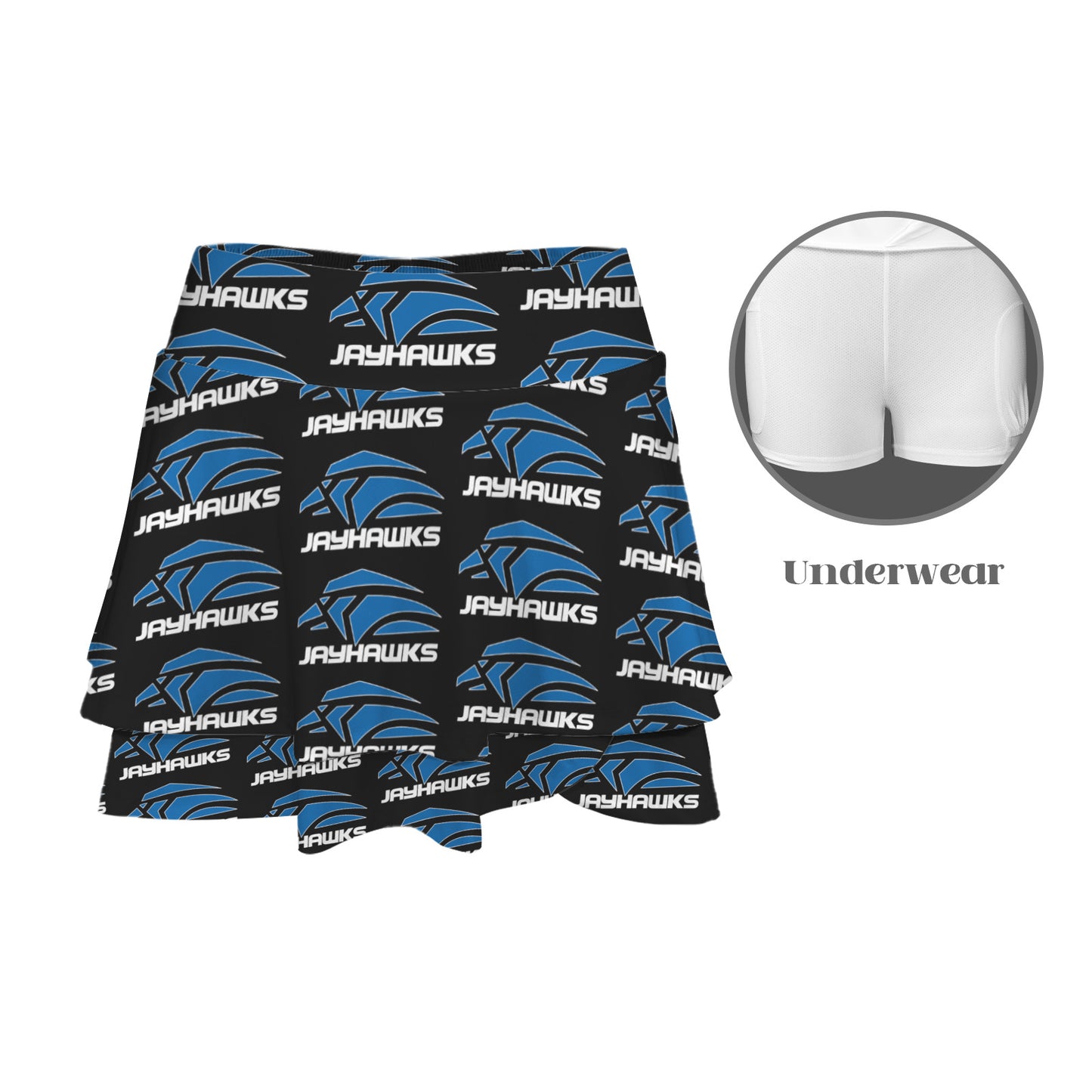 High Waist Layered Ruffle Pockets Sports Skirt